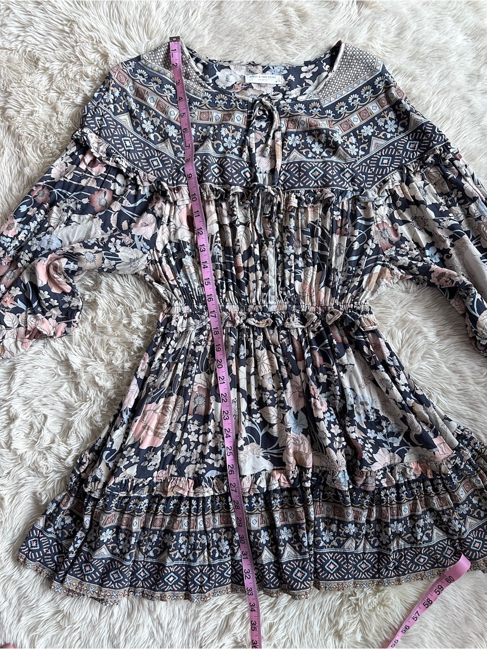 Spell & the Gypsy Amethyst Play Dress in Nightfall Print Boho Size M - Picture 10 of 15